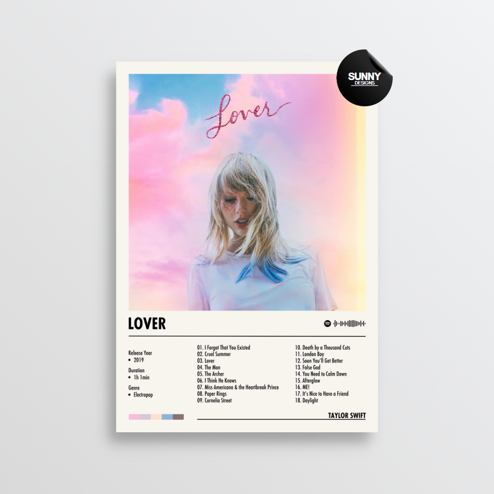 Taylor Swift Lover Album Cover Poster Sunny Designs Posters