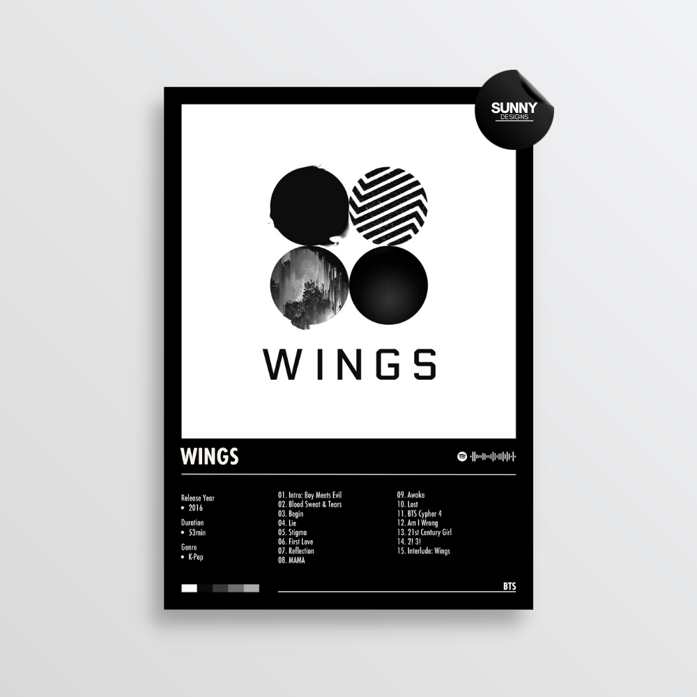 BTS Wings Album Cover Poster