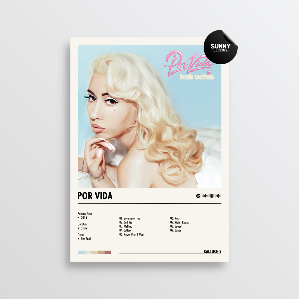 Kali Uchis - Por Vida | Album Cover Poster