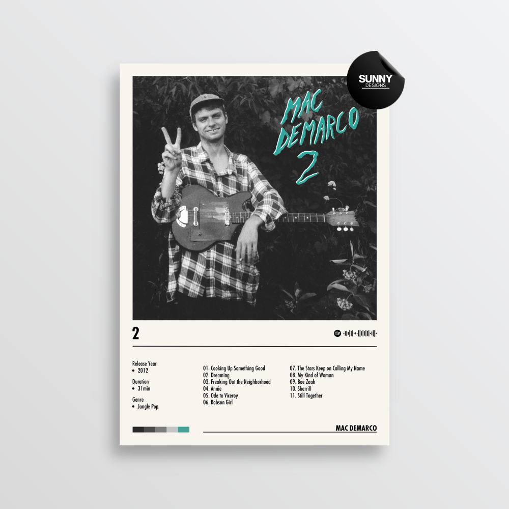 Mac Demarco - 2 | Album Cover Poster – Sunny Designs Posters