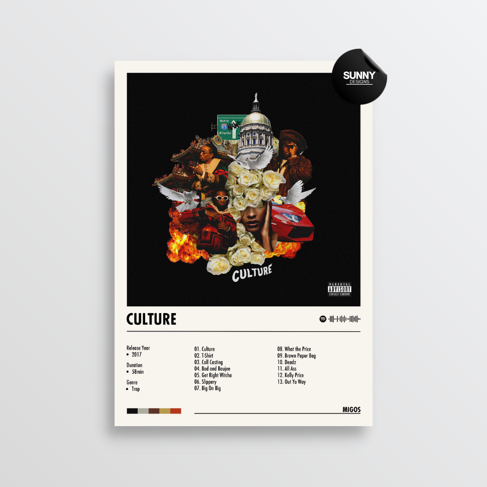 Migos - Culture | Album Cover Poster – Sunny Designs Posters