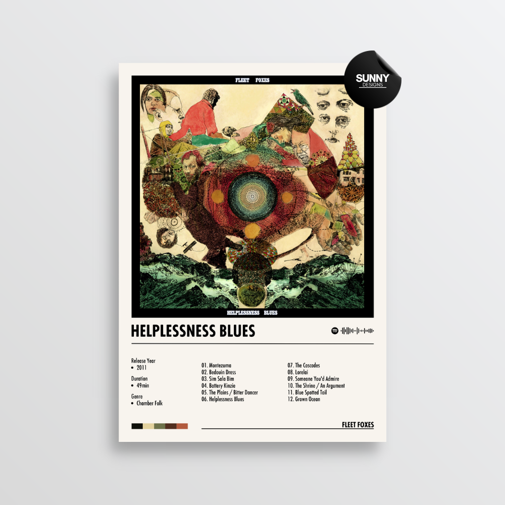 Fleet Foxes - Helplessness Blues | Album Cover Poster – Sunny 