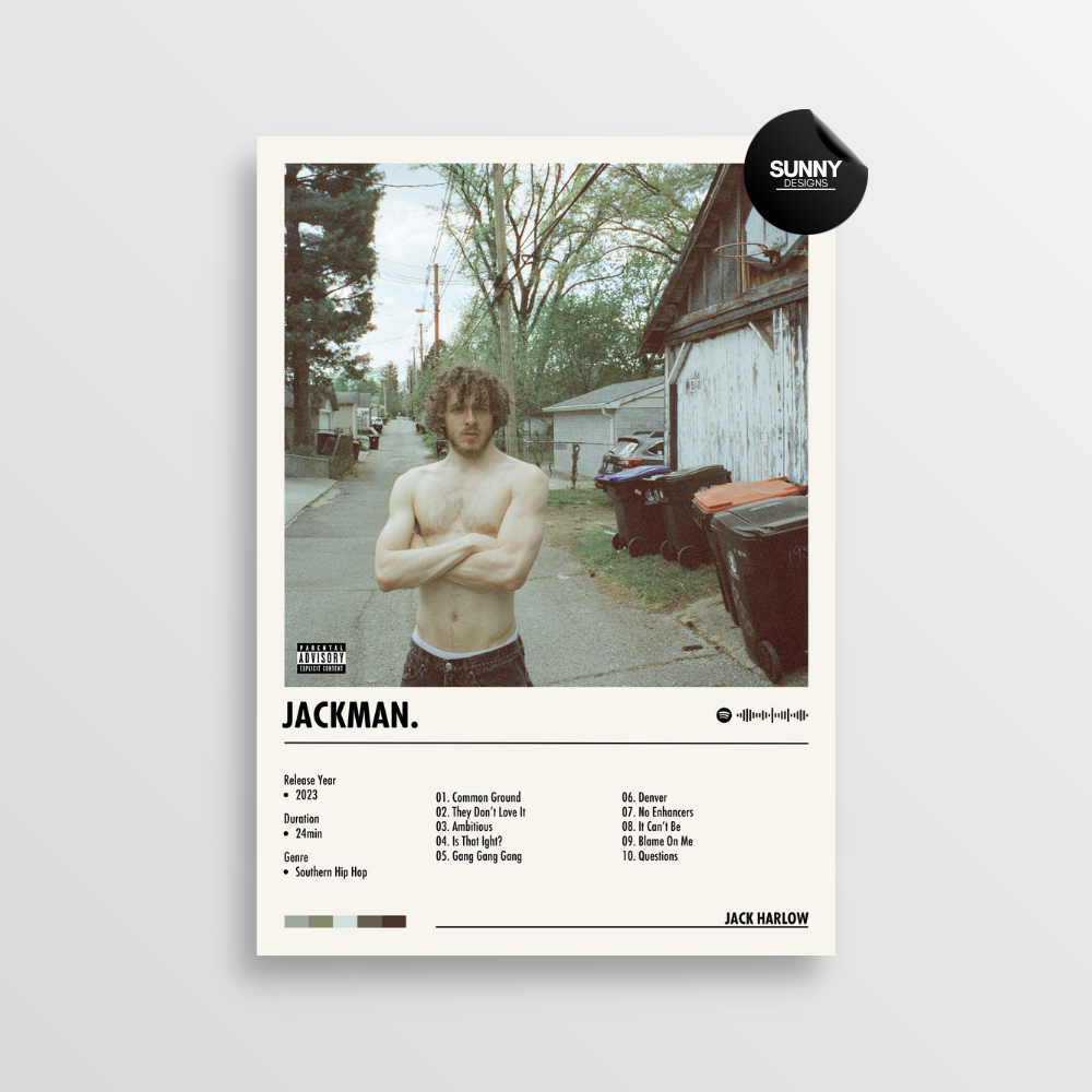 Jack Harlow Cover Jack Harlow Album Cover Canvas Poster Print