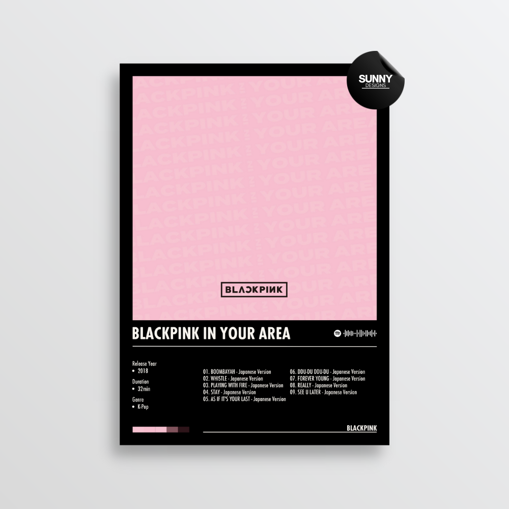 Blackpink - Blackpink in Your Area | Album Cover Poster – Sunny