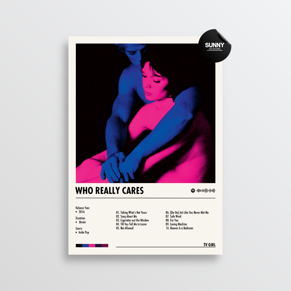 TusPersonalizables Poster DinA3 d'album TV Girls Who Really Cares, imprimé en Offset numérique sur papier de 200 g