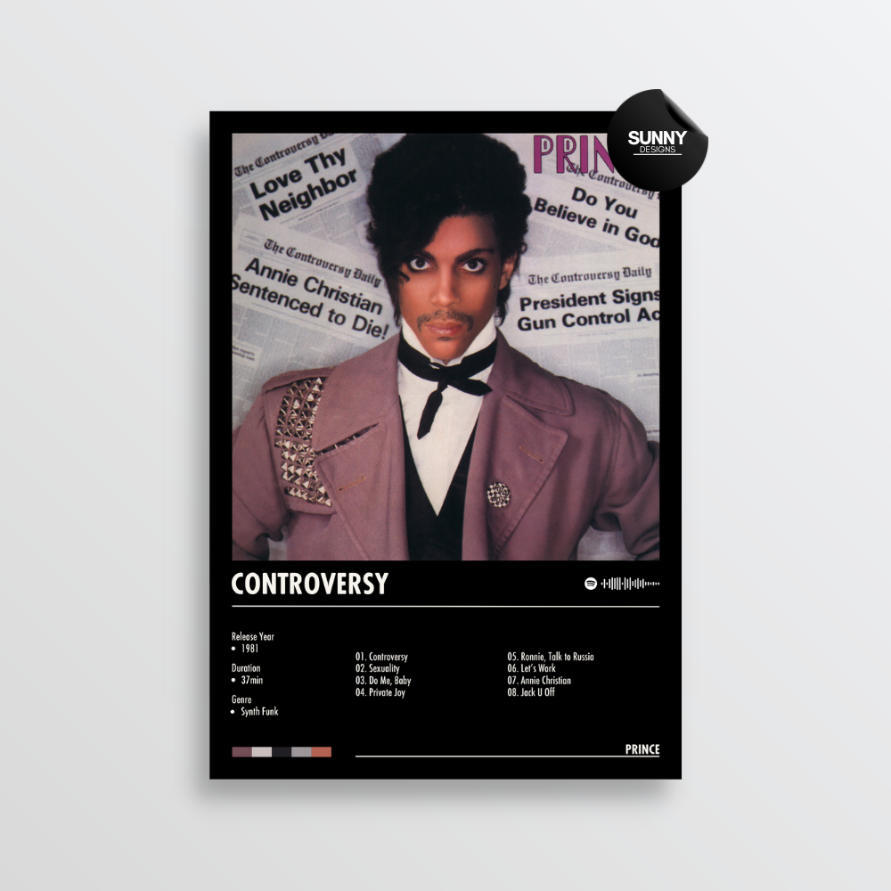 Prince - Controversy | Album Cover Poster – Sunny Designs Posters