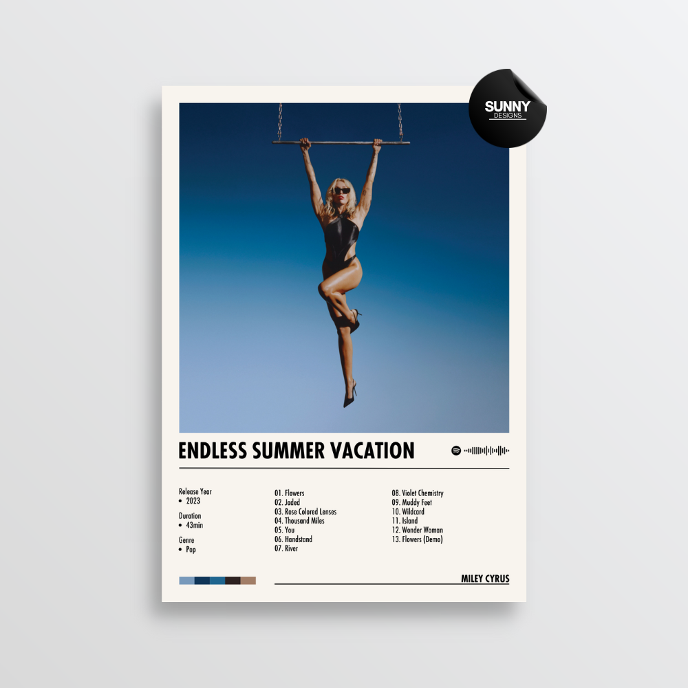 Miley Cyrus - Endless Summer Vacation | Album Cover Poster – Sunny Designs  Posters