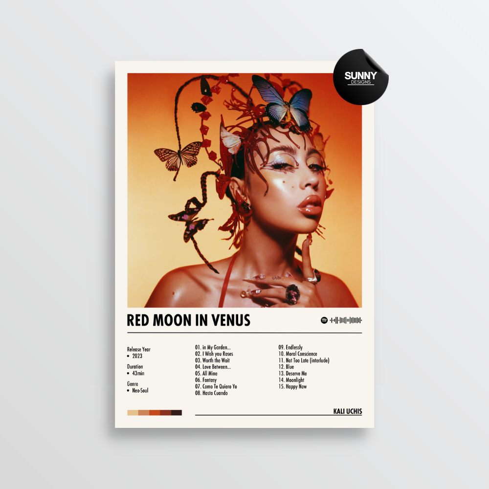 Kali Uchis - Red Moon In Venus | Album Cover Poster