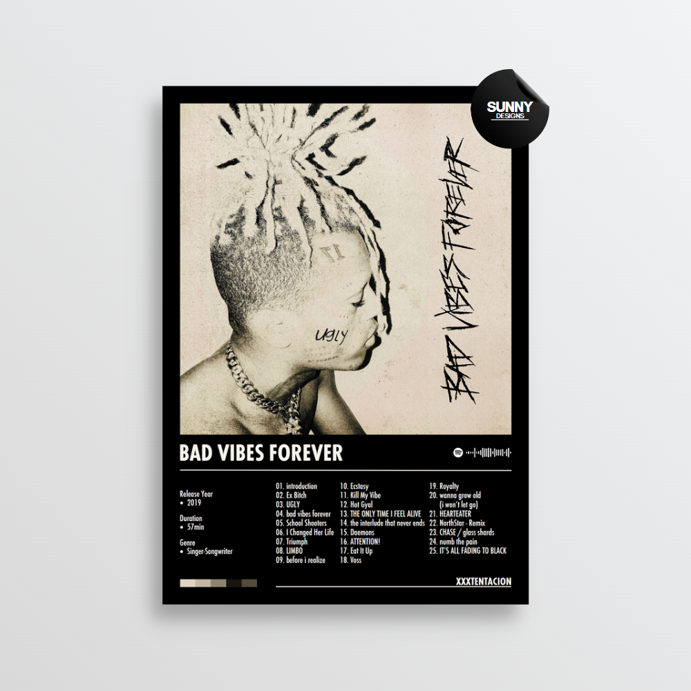 XXXTENTACION - Bad Vibes Forever | Album Cover Poster – Sunny Designs  Posters