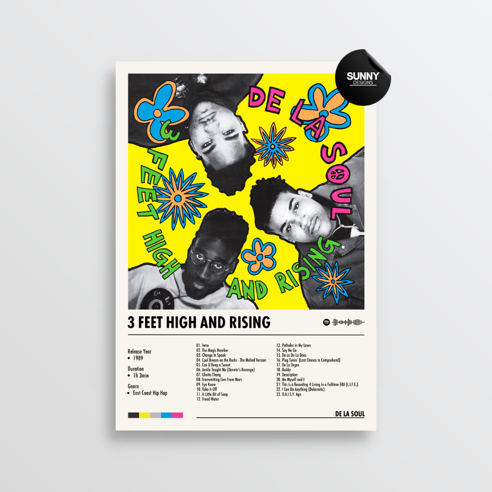 De la Soul - 3 Feet High and Rising | Album Cover Poster – Sunny