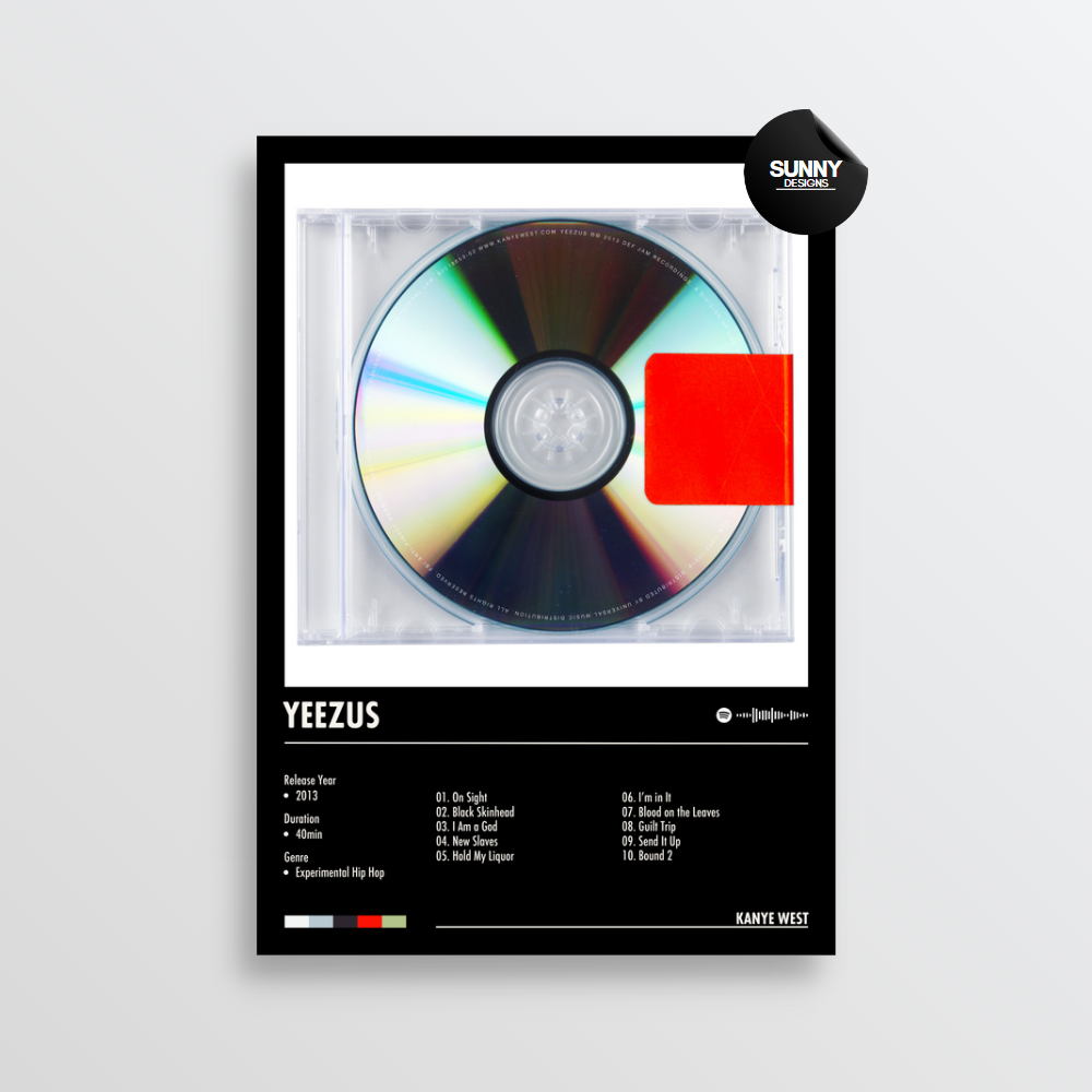 Kanye West Yeezus merch custom album cover poster music poster personalized gifts poster mockup poster template Sunny Designs Poster