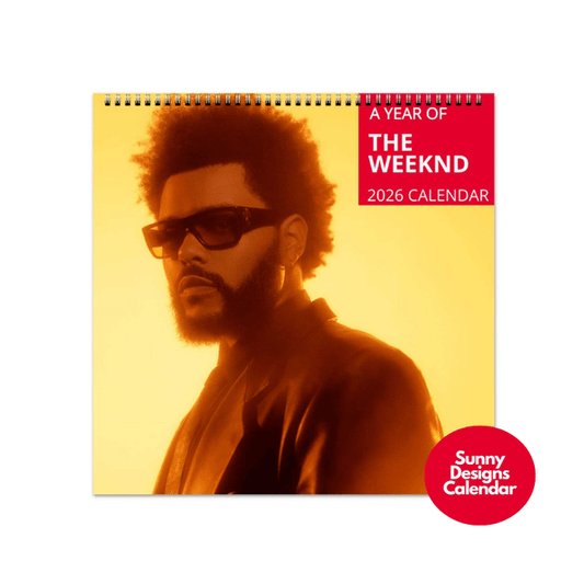 The Weeknd 2026 Wall Calendar - Sunny Designs Posters Celebrity Wall Art - Unique Gift - Celebrity Calendar Planner Desk