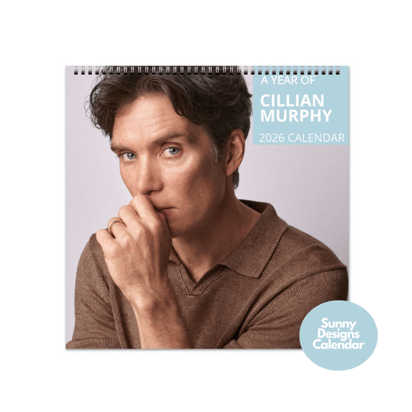 Cillian Murphy 2026 Wall Calendar - Sunny Designs Posters Celebrity Wall Art - Unique Gift - Celebrity Calendar Planner Desk