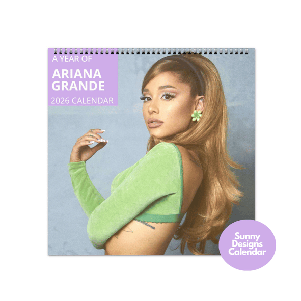 Ariana Grande 2026 Wall Calendar - Sunny Designs Posters Celebrity Wall Art - Unique Gift - Celebrity Calendar Planner Desk