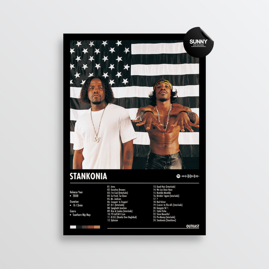 OutKast Stankonia merch custom album cover poster music poster personalized gifts poster mockup poster template album posters for wall Sunny Designs Poster 