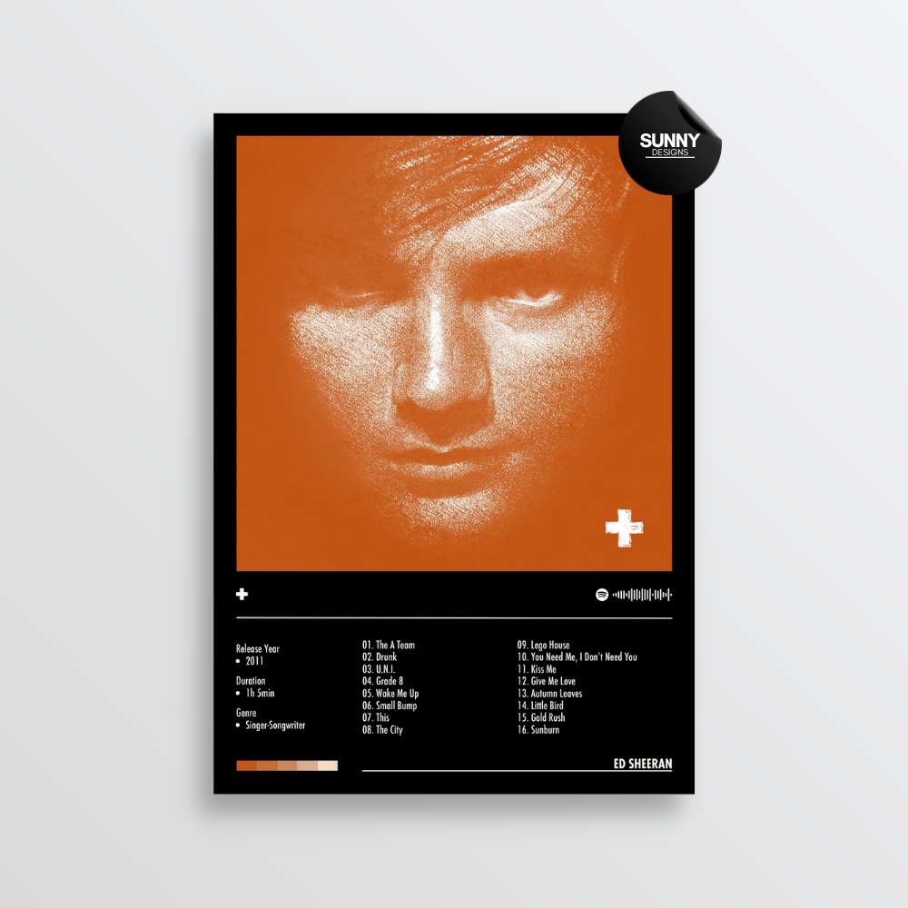 Ed Sheeran + Plus merch custom album cover poster music poster personalized gifts poster mockup poster template Sunny Designs Poster 