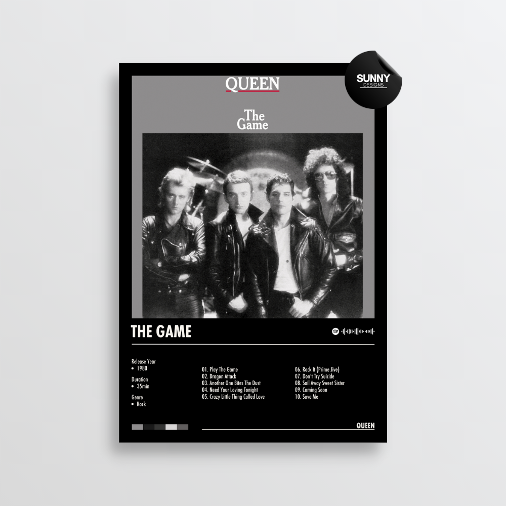 Queen The Game merch custom album cover poster music poster personalized gifts poster mockup poster template album posters for wall Sunny Designs Poster 