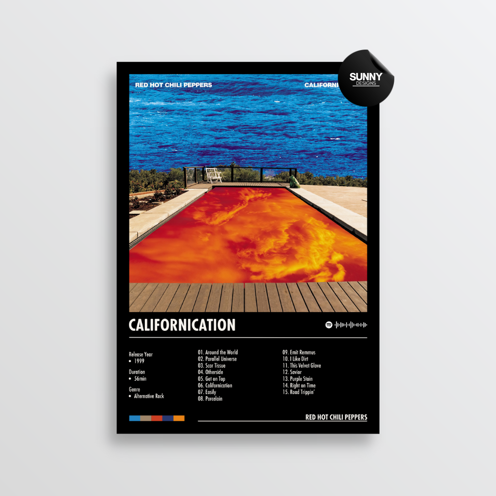 Red Hot Chili Peppers Californication merch custom album cover poster music poster personalized gifts poster mockup poster template Sunny Designs Poster 