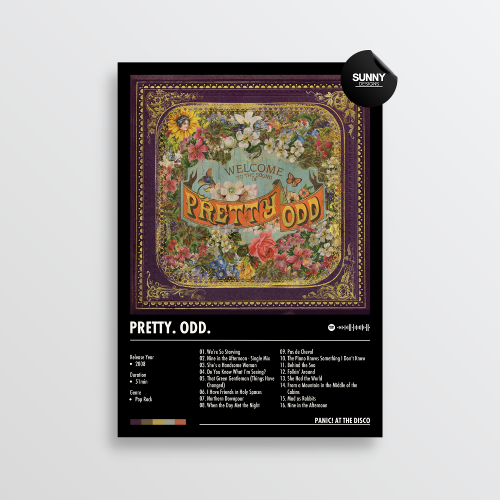 Panic at the Disco Pretty Odd merch custom album cover poster music poster personalized gifts poster mockup poster template album posters for wall Sunny Designs Poster 