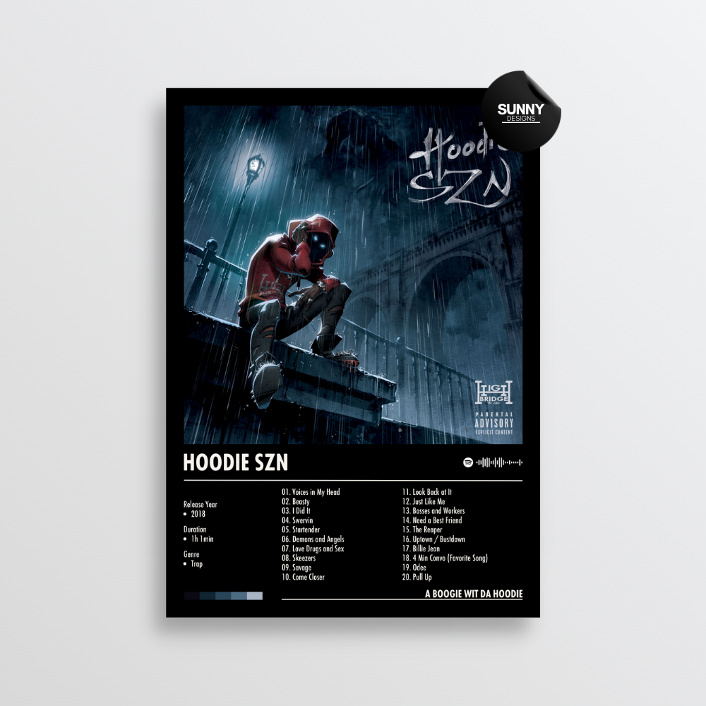 A Boogie Wit da Hoodie Hoodie SZN merch custom album cover poster music poster personalized gifts poster mockup poster template album posters for wall Sunny Designs Poster 