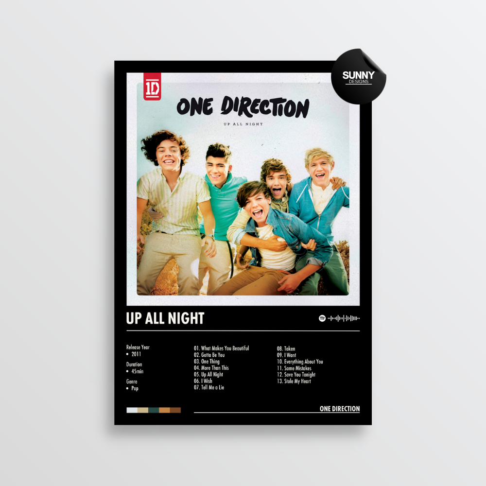 One Direction Up All Night merch custom album cover poster music poster personalized gifts poster mockup poster template Sunny Designs Poster 