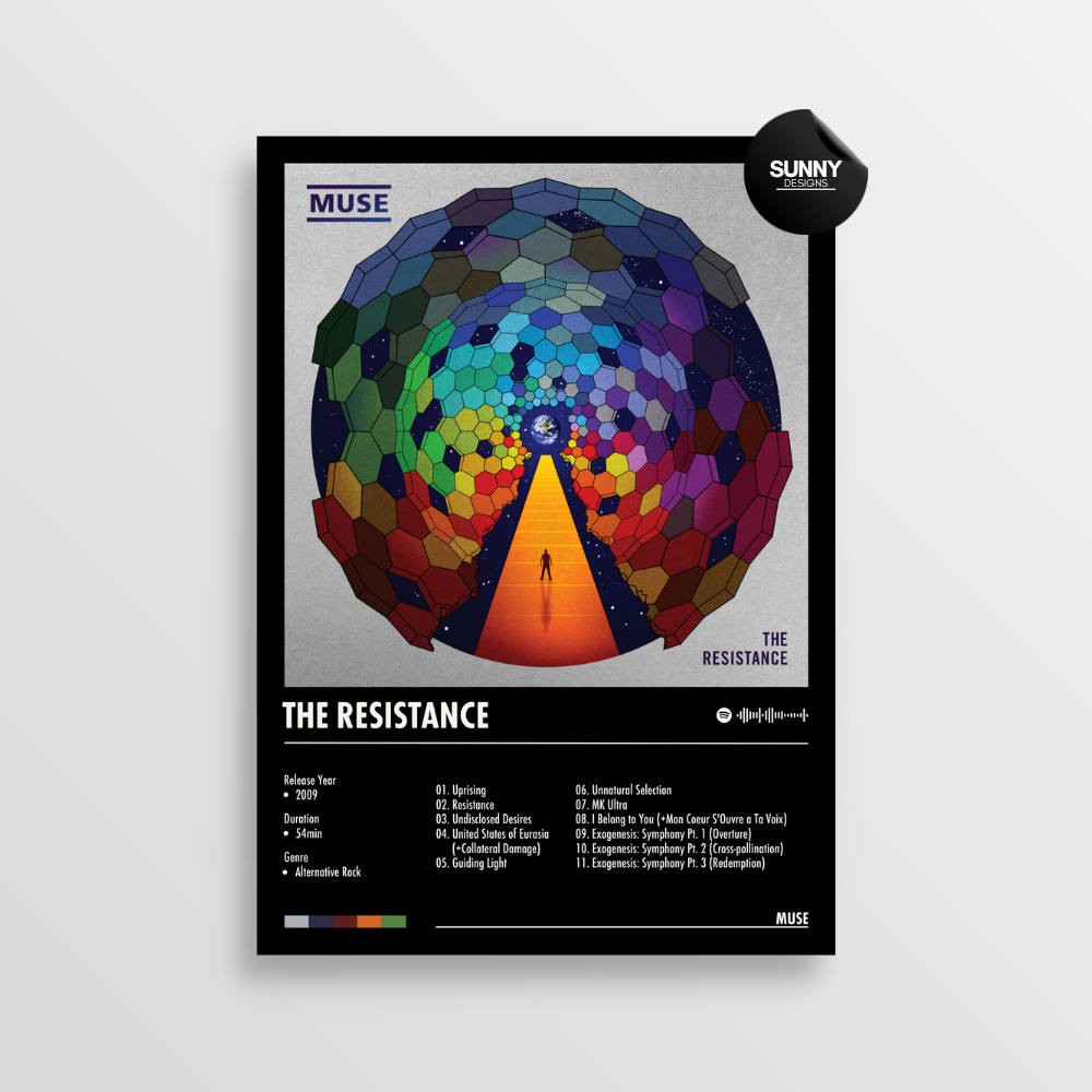 Muse The Resistance merch custom album cover poster music poster personalized gifts poster mockup poster template album posters for wall Sunny Designs Poster 