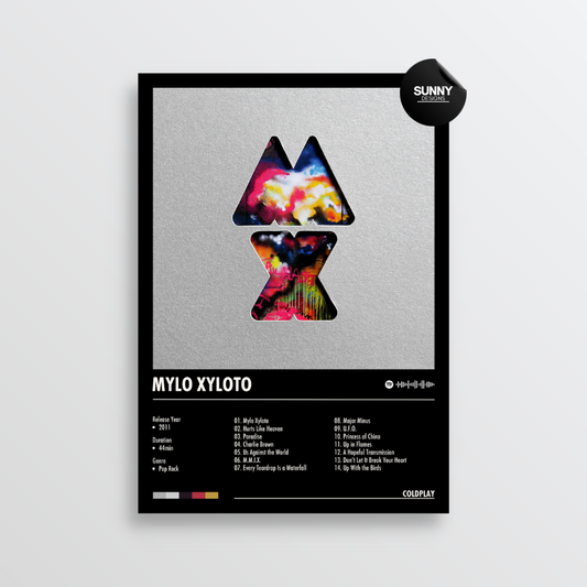 Coldplay Mylo Xyloto merch custom album cover poster music poster personalized gifts poster mockup poster template Sunny Designs Poster  