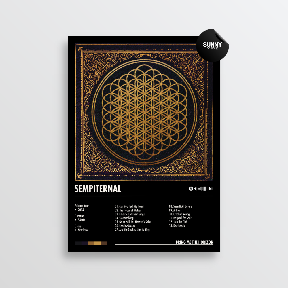 Bring Me the Horizon Sempiternal merch custom album cover poster music poster personalized gifts poster mockup poster template album posters for wall Sunny Designs Poster 