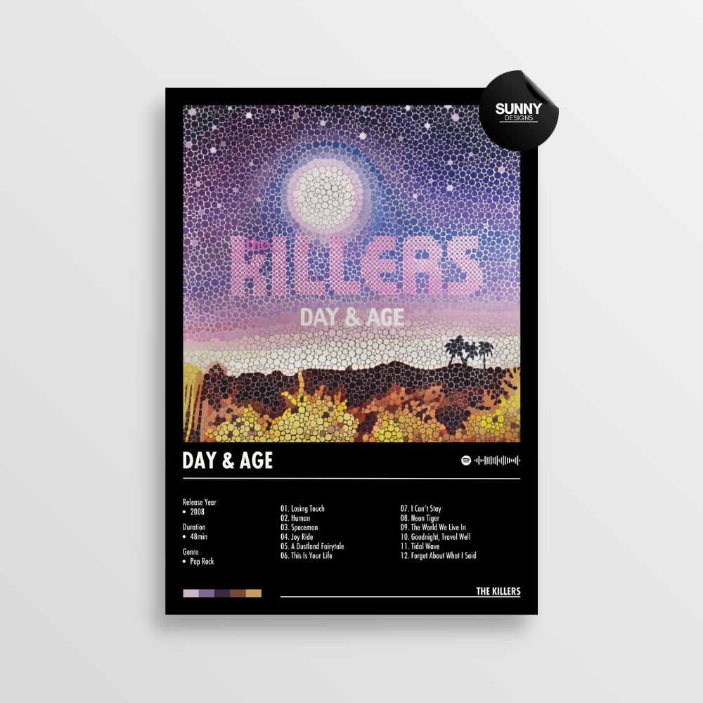 The Killers Day & Age merch custom album cover poster music poster personalized gifts poster mockup poster template album posters for wall Sunny Designs Poster 