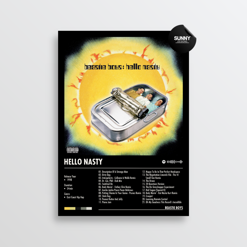 Beastie Boys Hello Nasty (Deluxe Edition) merch custom album cover poster music poster personalized gifts poster mockup poster template album posters for wall Sunny Designs Poster 