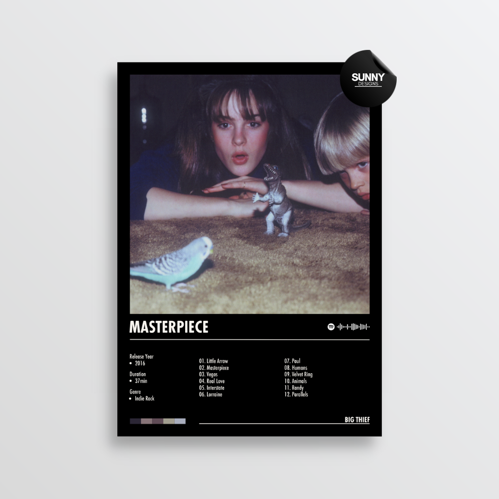 Big Thief Masterpiece merch custom album cover poster music poster personalized gifts poster mockup poster template album posters for wall Sunny Designs Poster
