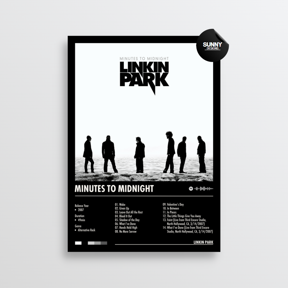 Linkin Park Minutes to Midnight merch custom album cover poster music poster personalized gifts poster mockup poster template Sunny Designs Poster 