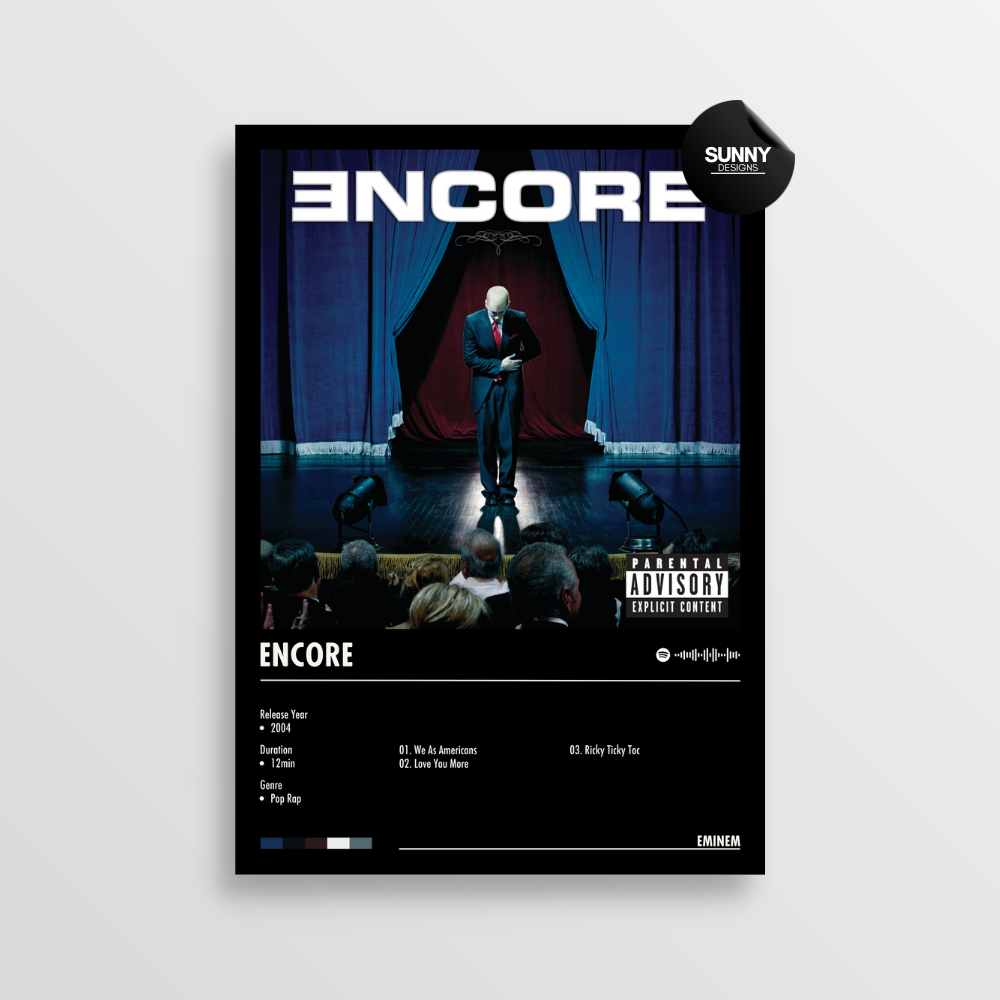 Eminem Encore (Deluxe) merch custom album cover poster music poster personalized gifts poster mockup poster template album posters for wall Sunny Designs Poster 