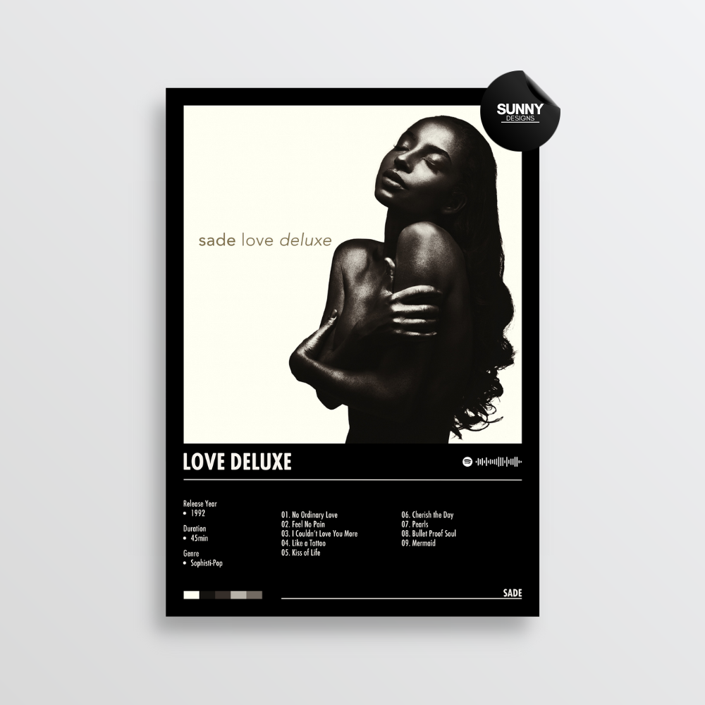 Sade Love Deluxe merch custom album cover poster music poster personalized gifts poster mockup poster template album posters for wall Sunny Designs Poster 