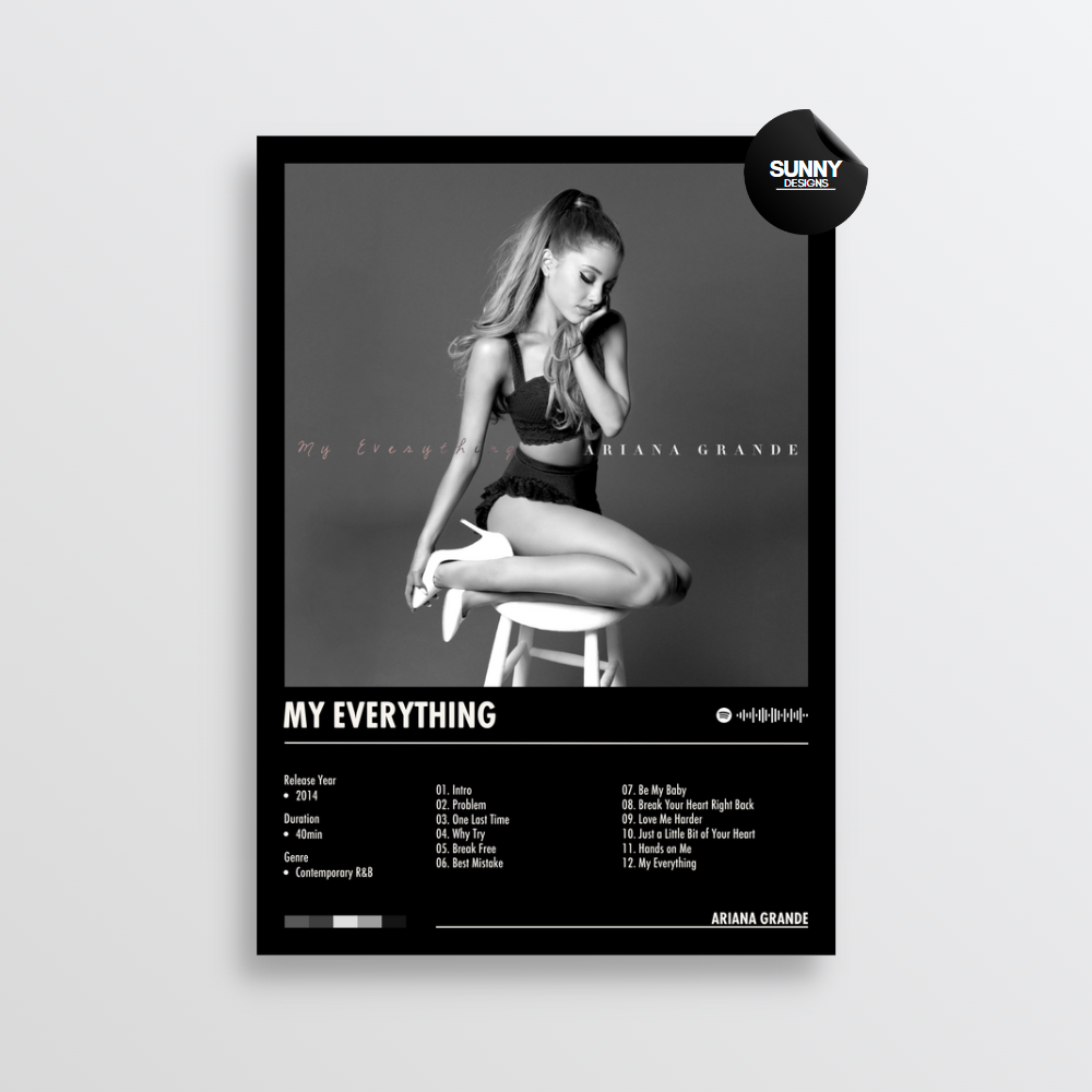 Ariana Grande My Everything Album Cover Poster Sunny Designs Posters ariana-grande-my-everything-album-cover-poster-sunny-designs-posters