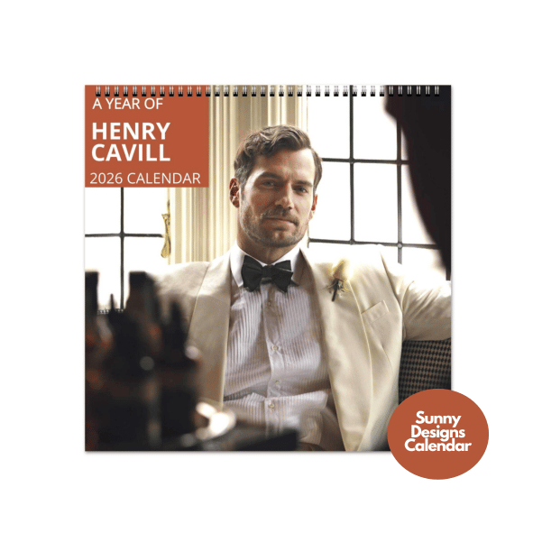 Henry Cavill 2026 Wall Calendar - Sunny Designs Posters Celebrity Wall Art - Unique Gift - Celebrity Calendar Planner Desk 