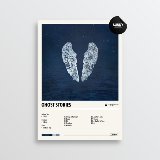 Coldplay Ghost Stories merch custom album cover poster music poster personalized gifts poster mockup poster template Sunny Designs Poster 