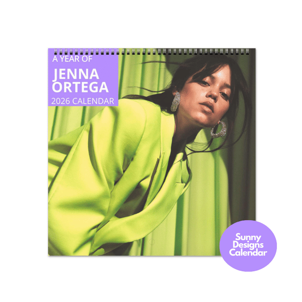 Jenna Ortega 2026 Wall Calendar - Sunny Designs Posters Celebrity Wall Art - Unique Gift - Celebrity Calendar Planner Desk
