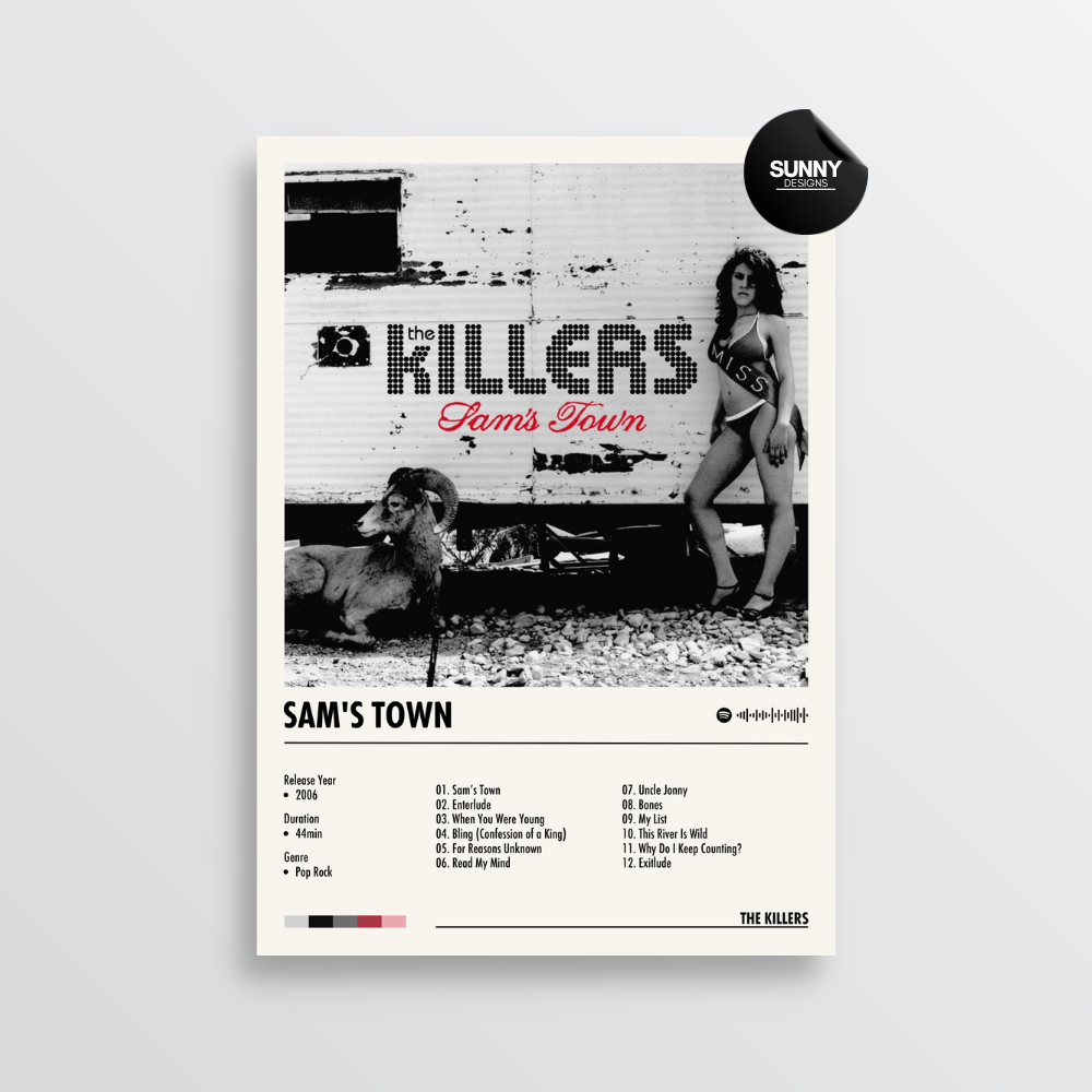 The Killers Sam's Town merch custom album cover poster music poster personalized gifts poster mockup poster template album posters for wall Sunny Designs Poster 