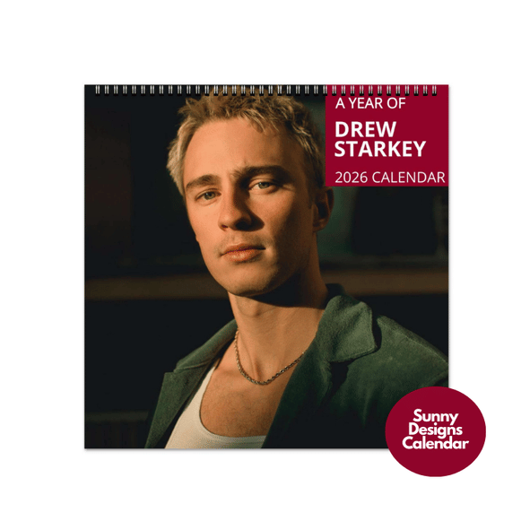 Drew Starkey 2026 Wall Calendar - Sunny Designs Posters Celebrity Wall Art - Unique Gift - Celebrity Calendar Planner Desk