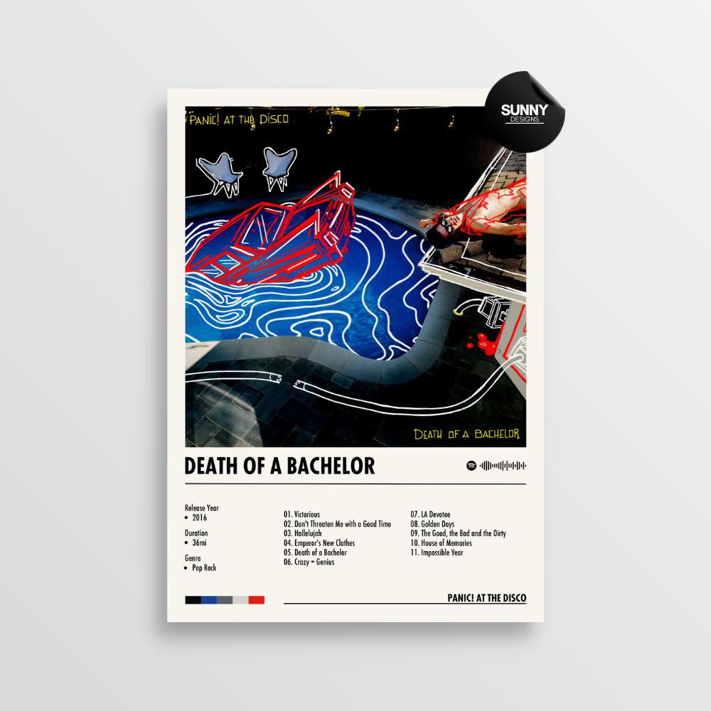 Panic! at the Disco - Death of a Bachelor | Album Cover Poster – Sunny ...