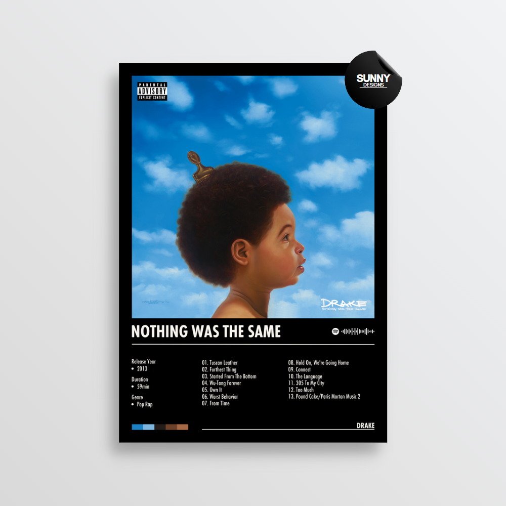 Drake Nothing Was The Same merch custom album cover poster music poster personalized gifts poster mockup poster template Sunny Designs Poster