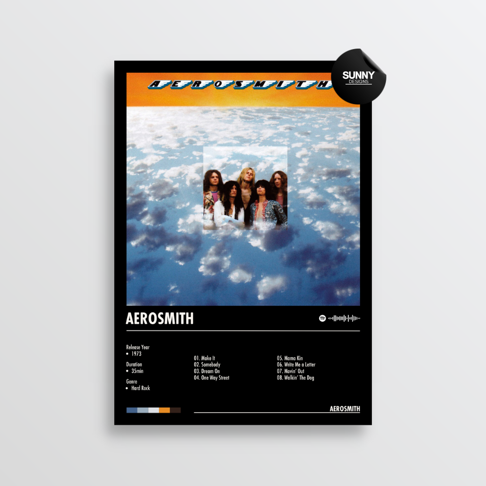 Aerosmith Aerosmith merch custom album cover poster music poster personalized gifts poster mockup poster template album posters for wall tracklist Sunny Designs Poster
