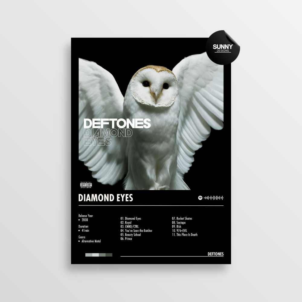 Deftones Diamond Eyes merch custom album cover poster music poster personalized gifts poster mockup poster template album posters for wall Sunny Designs Poster 