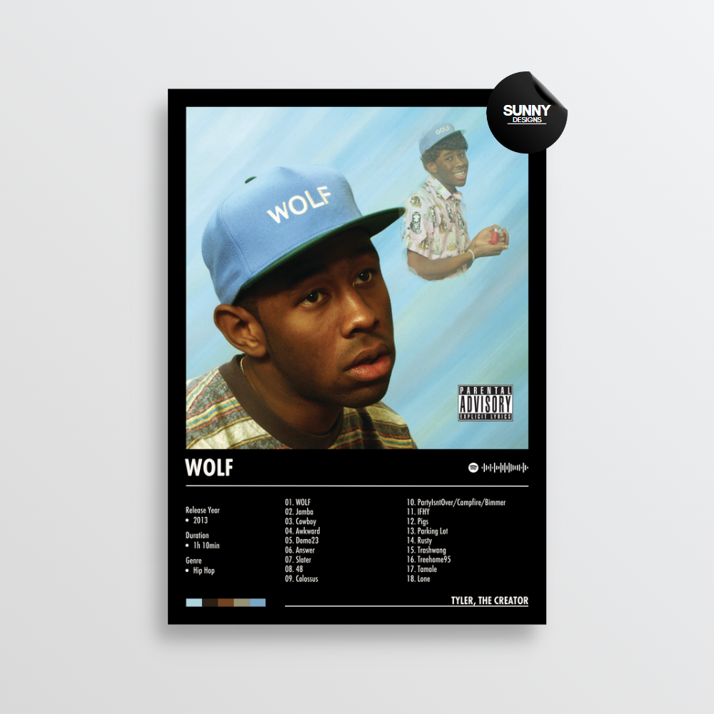 Tyler the Creator Wolf merch custom album cover poster music poster personalized gifts poster mockup poster template Sunny Designs Poster