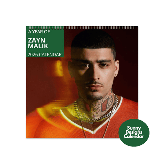 Zayn Malik 2026 Wall Calendar - Sunny Designs Posters Celebrity Wall Art - Unique Gift - Celebrity Calendar Planner Desk