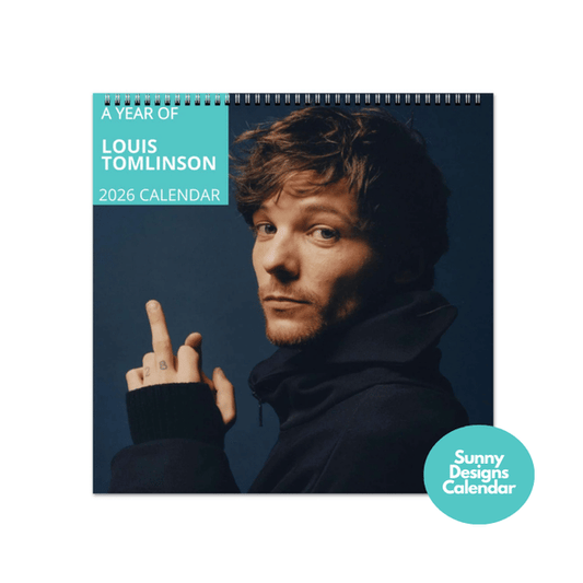 Louis Tomlinson 2026 Wall Calendar - Sunny Designs Posters Celebrity Wall Art - Unique Gift - Celebrity Calendar Planner Desk