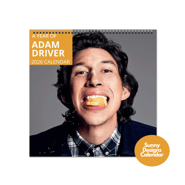 Adam Driver 2026 Wall Calendar - Sunny Designs Posters Celebrity Wall Art - Unique Gift - Celebrity Calendar Planner Desk 