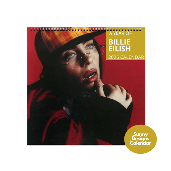 Billie Eilish 2026 Wall Calendar - Sunny Designs Posters Celebrity Wall Art - Unique Gift - Celebrity Calendar Planner Desk