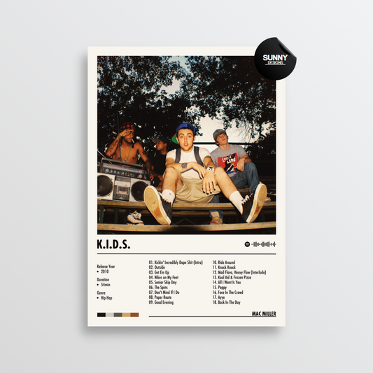 Mac Miller K.I.D.S. (Deluxe) merch custom album cover poster music poster personalized gifts poster mockup poster template Sunny Designs Poster